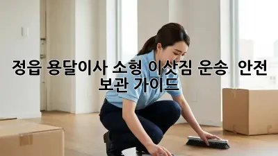 정읍 용달이사: 소형 이삿짐 운송 & 안전 보관 가이드